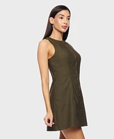 Alex & Sophia Juniors' Sleeveless Button Down Dress