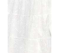 Crystal Doll Juniors' Woven Tie-Back Tiered Maxi Dress