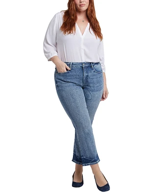 Nydj Plus Marilyn Ankle Straight Pull On Jeans