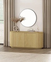 Manhattan Comfort 60" Medium Density Fiberboard Olivia Modern 4-Shelf Sideboard