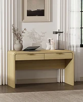 Manhattan Comfort 54" Medium Density Fiberboard Grace Modern 2-Drawer Home Office Desk