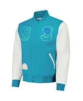 Freeze Max Men's Aqua Saved by the Bell Tigers Varsity Full-Snap Jacket
