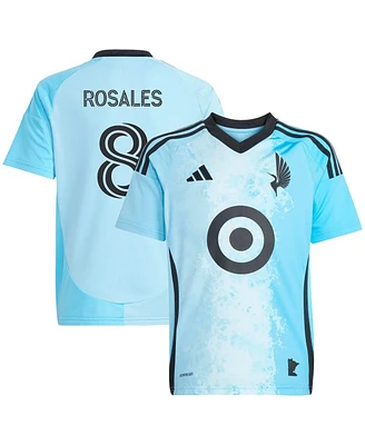 Adidas Big Boys and Girls Joseph Rosales Blue Minnesota United Fc 2025 Convergence Replica Player Jersey