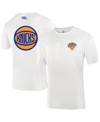 Fisll Men's and Women's White New York Knicks Burst Logo T-Shirt