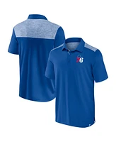 Fanatics Men's Royal Philadelphia 76ers Iconic Brushed Blocked Polo Shirt
