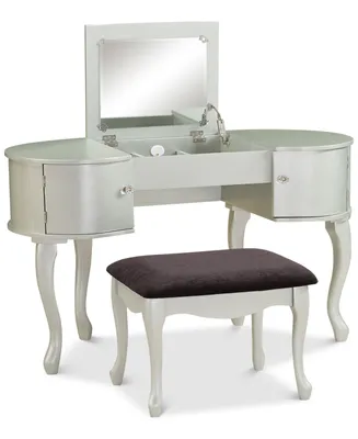 Paloma Vanity Set with Bench and Flip Up Mirror