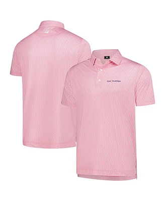 FootJoy Men's Pink 2025 the Players ProDry Houndstooth Geo Lisle Polo Shirt