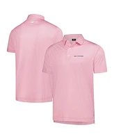 FootJoy Men's Pink 2025 the Players ProDry Houndstooth Geo Lisle Polo Shirt
