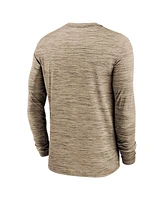 Nike Men's Brown Cleveland Browns Sideline Team Velocity Performance Long Sleeve T-Shirt