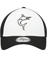 New Era Men's Black/White Miami Marlins 2023 On-Field Batting Practice 39THIRTY Flex Hat