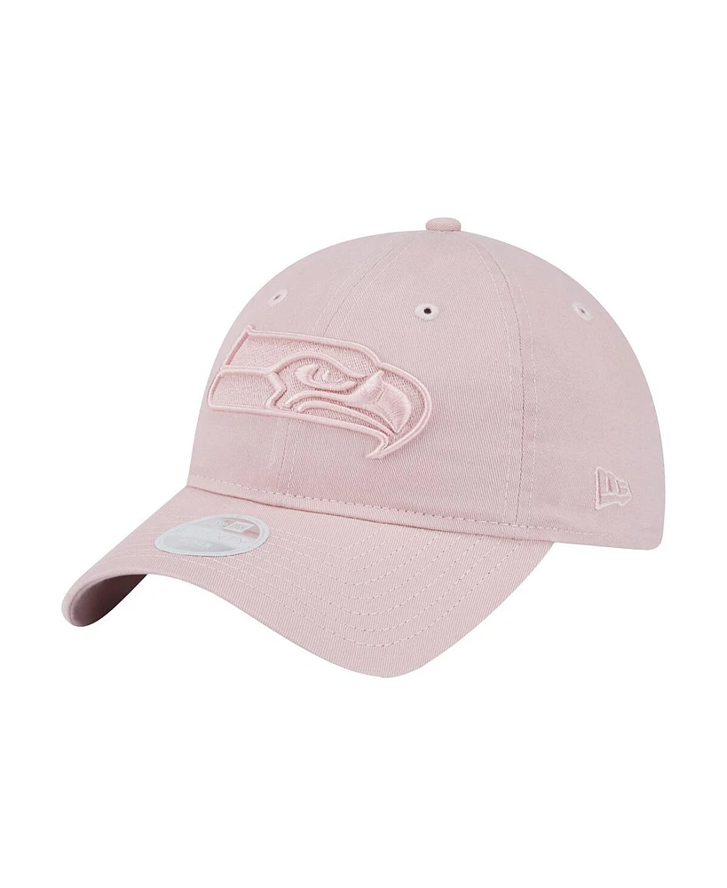New Era Women's Light Pink Seattle Seahawks Main 9TWENTY Adjustable Hat Main 9TWENTY Adjustable Hat