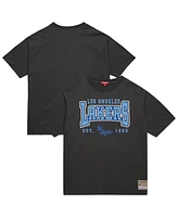 Mitchell & Ness Women's Charcoal Los Angeles Lakers Hardwood Classics Oversized Boyfriend T-Shirt