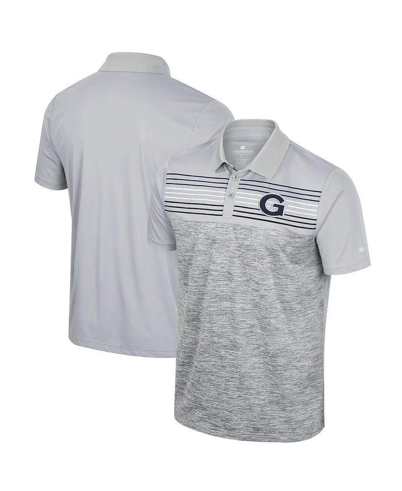 Colosseum Men's Gray Georgetown Hoyas Cybernetic Polo Shirt