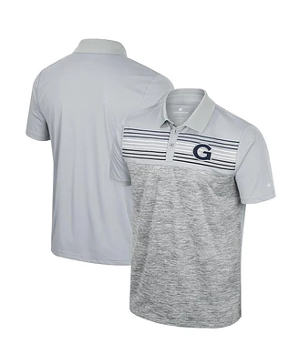 Colosseum Men's Gray Georgetown Hoyas Cybernetic Polo Shirt