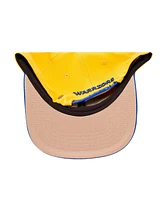 Pro Standard Men's Gold/Royal Golden State Warriors Logo Morph Snapback Hat