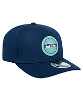 New Era Men's College Navy Seattle Seahawks Adventure Patched 9SEVENTY Stretch-Snap Adjustable Hat
