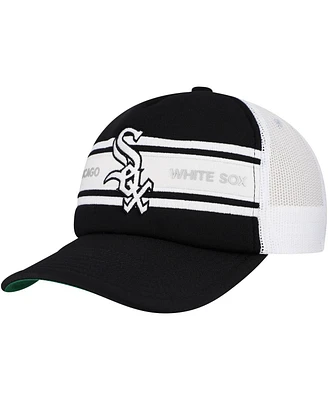 Mitchell & Ness Men's Black Chicago White Sox Sideline Trucker Adjustable Hat