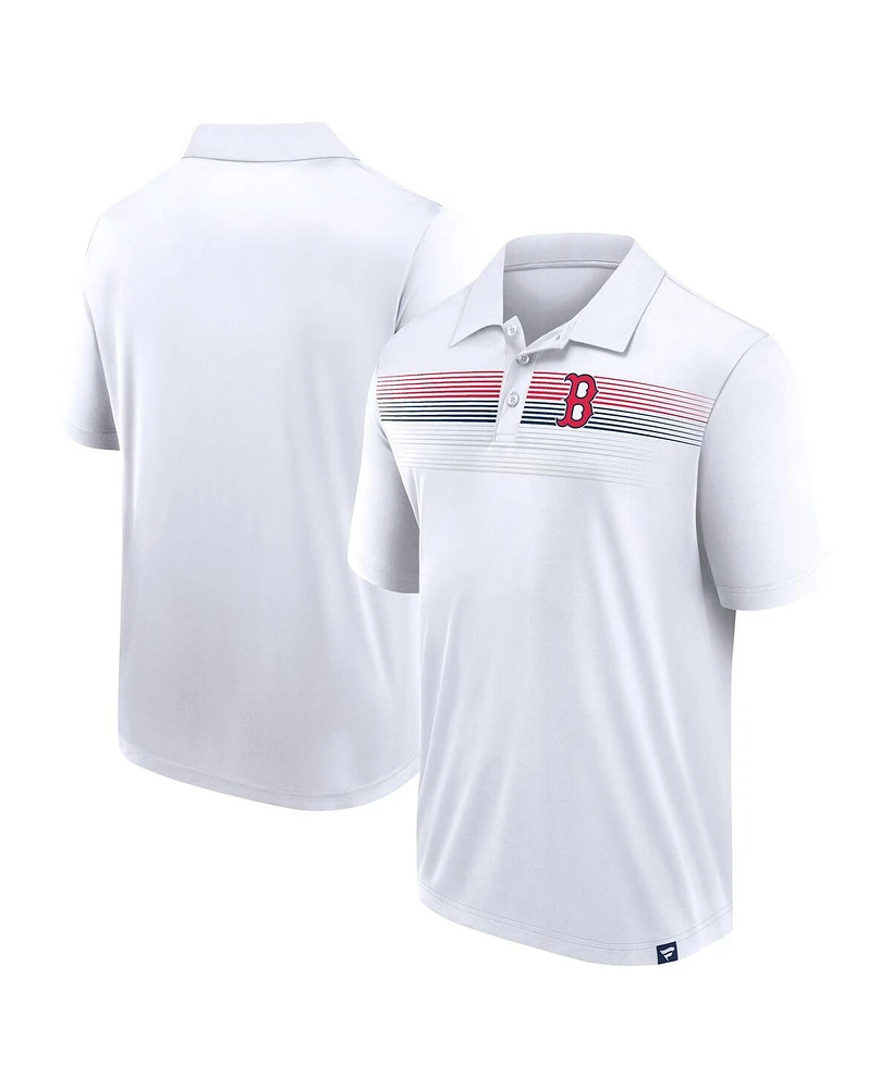 Fanatics Men's White Boston Red Sox Big Tall Victory For Us Interlock Polo Shirt