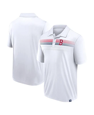 Fanatics Men's White Boston Red Sox Big Tall Victory For Us Interlock Polo Shirt