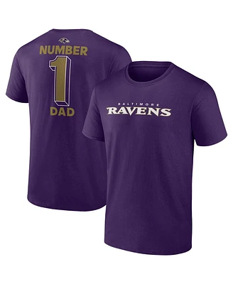 Fanatics Men's Purple Baltimore Ravens Big Tall Number One Dad T-Shirt