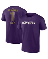 Fanatics Men's Purple Baltimore Ravens Big Tall Number One Dad T-Shirt