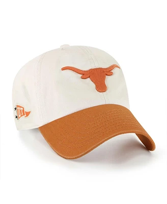 '47 Brand Men's Cream Texas Longhorns Grand Stand Clean Up Adjustable Hat