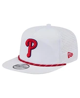 New Era Men's White Philadelphia Phillies Perforated Golfer Snapback Hat