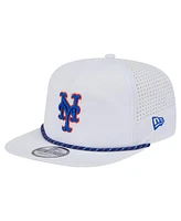 New Era Men's White New York Mets Perforated Golfer Snapback Hat