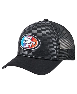 New Era Men's Black San Francisco 49ers Gradient 9FORTY Adjustable Hat