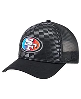 New Era Men's Black San Francisco 49ers Gradient 9FORTY Adjustable Hat