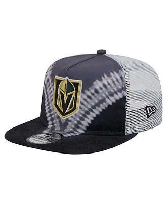 New Era Men's Black/Gray Vegas Golden Knights Throwback V-Dye Adjustable Golfer Hat