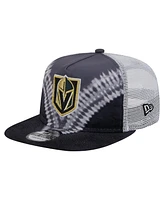 New Era Men's Black/Gray Vegas Golden Knights Throwback V-Dye Adjustable Golfer Hat