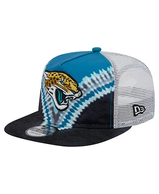 New Era Men's Teal/Black Jacksonville Jaguars Throwback Dye Golfer Snapback Hat