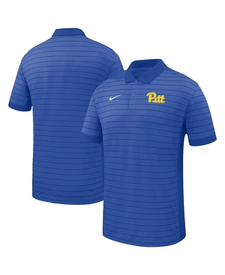 Nike Men's Royal Pitt Panthers 2025 Early Season Coaches Sideline Victory Stripe Performance Polo Shirt