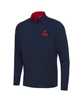 Antigua Men's Navy Boston Red Sox Content Quarter-Zip Sweatshirt