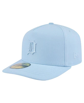 New Era Men's Light Blue Detroit Tigers Color Pack A-Frame 59FIFTY Fitted Hat