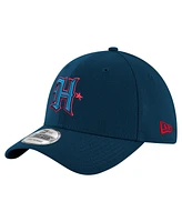 New Era Men's Navy Houston Texans Throwback Crawl Standard 39THIRTY Flex Hat