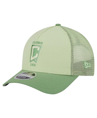 New Era Men's Green Columbus Crew Color Pack 9FORTY M-Crown A-Frame Adjustable Trucker Hat