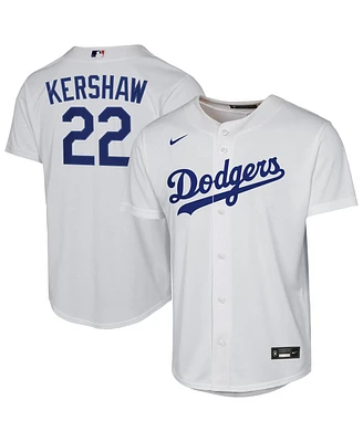 Nike Big Boys and Girls Clayton Kershaw White Los Angeles Dodgers Home Replica Player Jersey