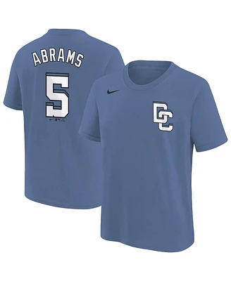Nike Big Boys and Girls Cj Abrams Blue Washington Nationals Fuse City Connect Name Number T-Shirt