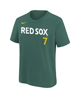 Nike Big Boys and Girls Masataka Yoshida Green Boston Red Sox 2025 City Connect Fuse Name Number T-Shirt