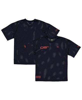 New Era Men's Navy Red Bull Racing Oversized Graphic Mesh T-Shirt