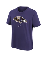 Nike Big Boys and Girls Purple Baltimore Ravens Primary Logo Legend T-Shirt