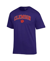 Champion Men's Purple Clemson Tigers Arch Over Logo T-Shirt