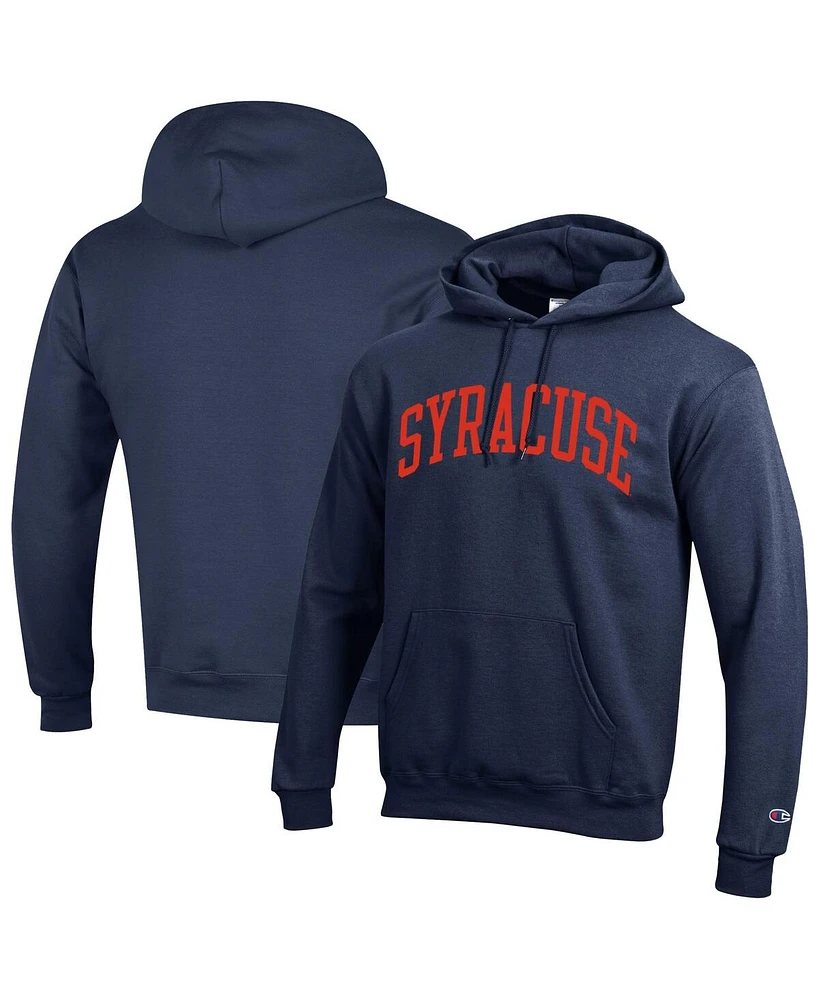 Champion Men's Navy Syracuse Orange Basic Arch Fleece Pullover Hoodie Sweatshirt