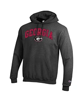 Champion Men's Charcoal Georgia Bulldogs Arch Over Logo Pullover Hoodie Sweatshirt