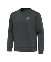 Antigua Men's Pewter Philadelphia Eagles Relevant Lightweight Pullover Sweatshirt