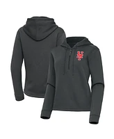 Antigua Women's Pewter New York Mets Contemporary Quarter-Zip Hoodie Sweatshirt