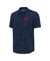 Antigua Men's Navy Boston Red Sox Lush Button-Up Shirt