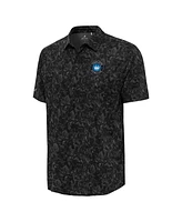 Antigua Men's Black Charlotte Fc Lush Woven Button-Up Shirt